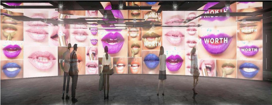 500平方米企业展厅设计-网红打卡地美妆展厅效果图-文丰装饰