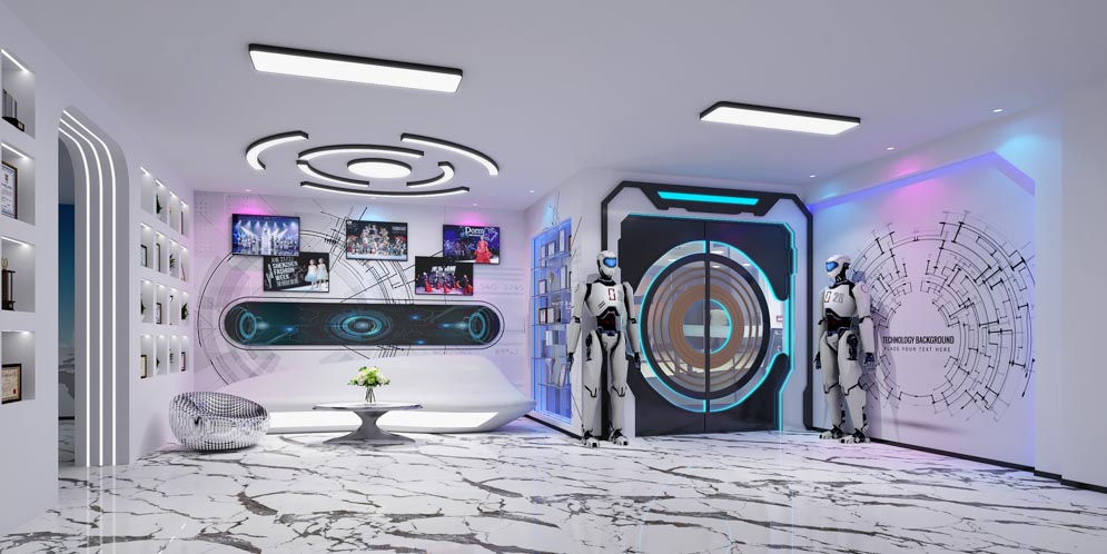 灵动影视传媒机器人空间设计-探寻神秘的影视展厅-深圳文丰装饰