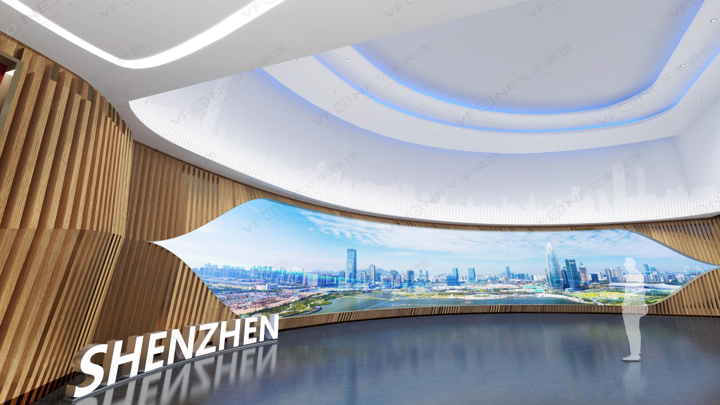 深圳展厅设计效果图-改革开放干部学院展馆装修-文丰装饰