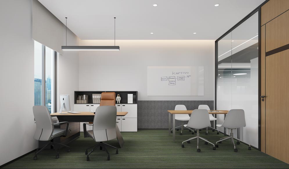 免费分享一套办公区，办公室，茶水间，会议室，卫生间，休闲区效果图设计